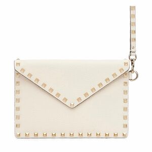 Valentino Elegant White Studded Women's Clutch